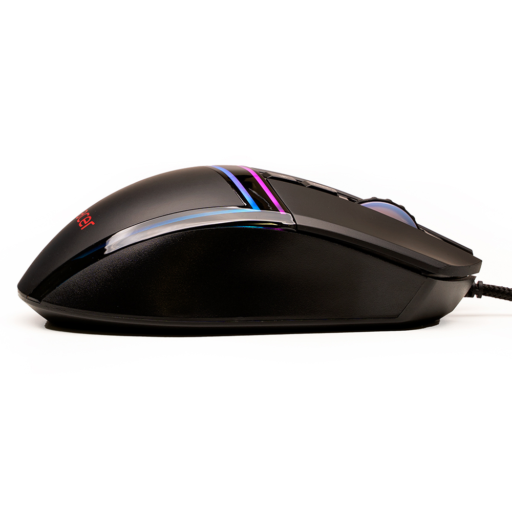 MOUSE Spacer - gaming, gaming, cu fir, USB, optic, 12.000 dpi, butoane/scroll 7/1, iluminare RGB, negru, Cod Produs: SPGM-ALIEN-PRO [3]