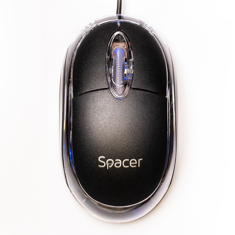 MOUSE  Spacer, PC sau NB, cu fir, USB, optic,  800 dpi, butoane/scroll 3/1, , negru, Cod Produs: SPMO-080 [1]