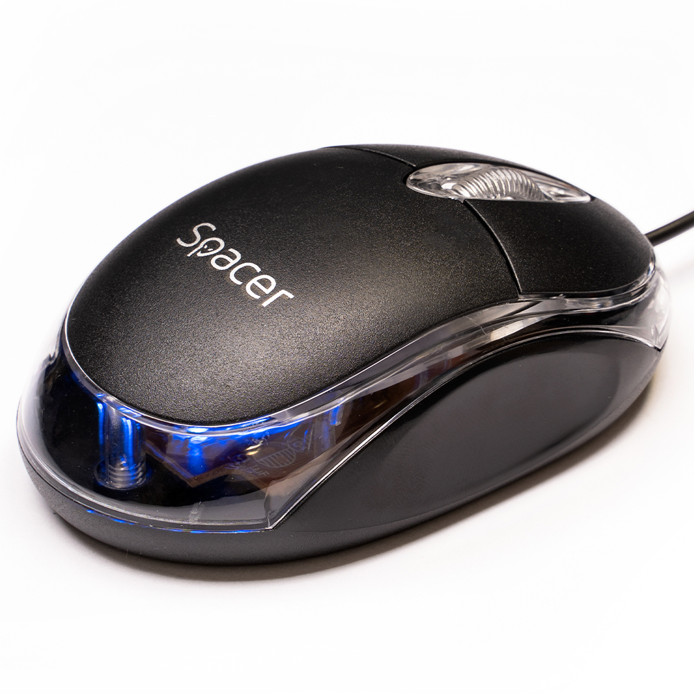 MOUSE  Spacer, PC sau NB, cu fir, USB, optic,  800 dpi, butoane/scroll 3/1, , negru, Cod Produs: SPMO-080 [2]