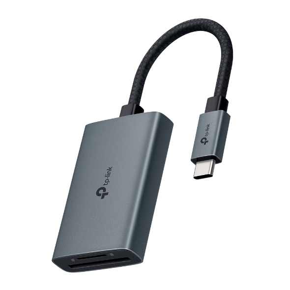 Electronice - CARD READER extern TP-Link, interfata USB Type-C, citeste/scrie: SD si microSD,  suporta carduri maxim 1 TB, lungime cablu 15 cm, metalic, gri Cod Produs: UA440C