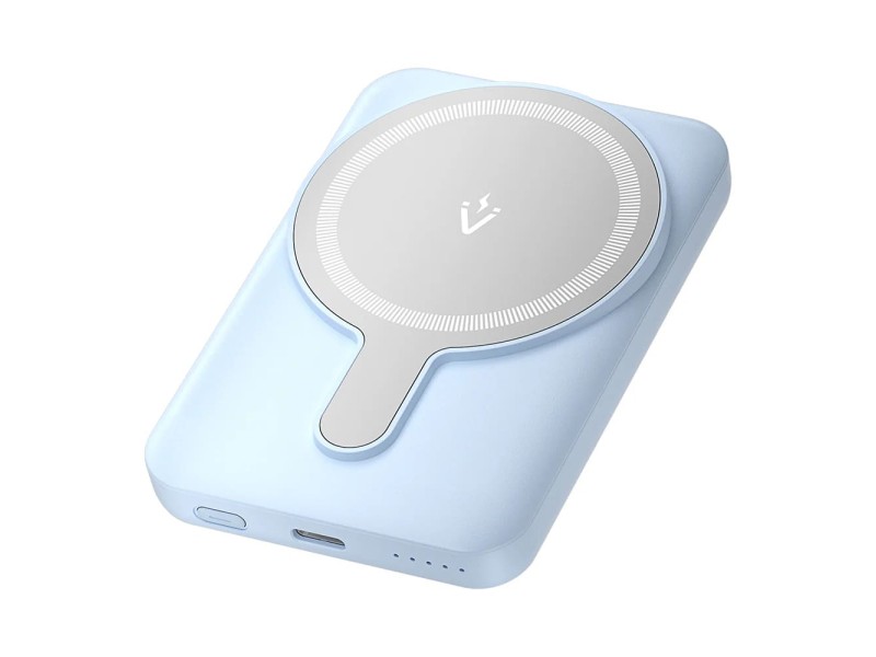 Electronice - POWER BANK Vention 5.000 mAh, 20W magnetic, wireless, 1 x USB-C, , 166g, albastru, Cod Produs: FHSL0