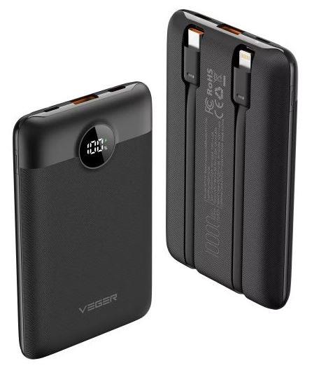 Electronice - POWER BANK USB 10000MAH/22.5W W/CABLE C11 W1170 VEGER Cod Produs: W1170