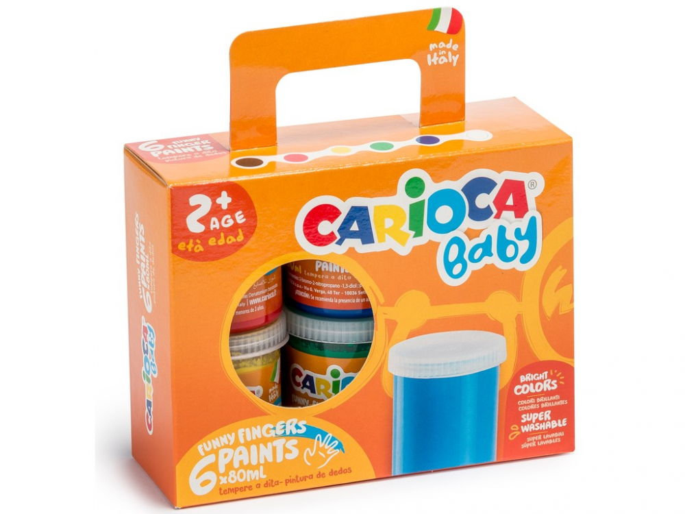 Acuarele Baby Finger Paint Carioca 6 x 80 ml [1]