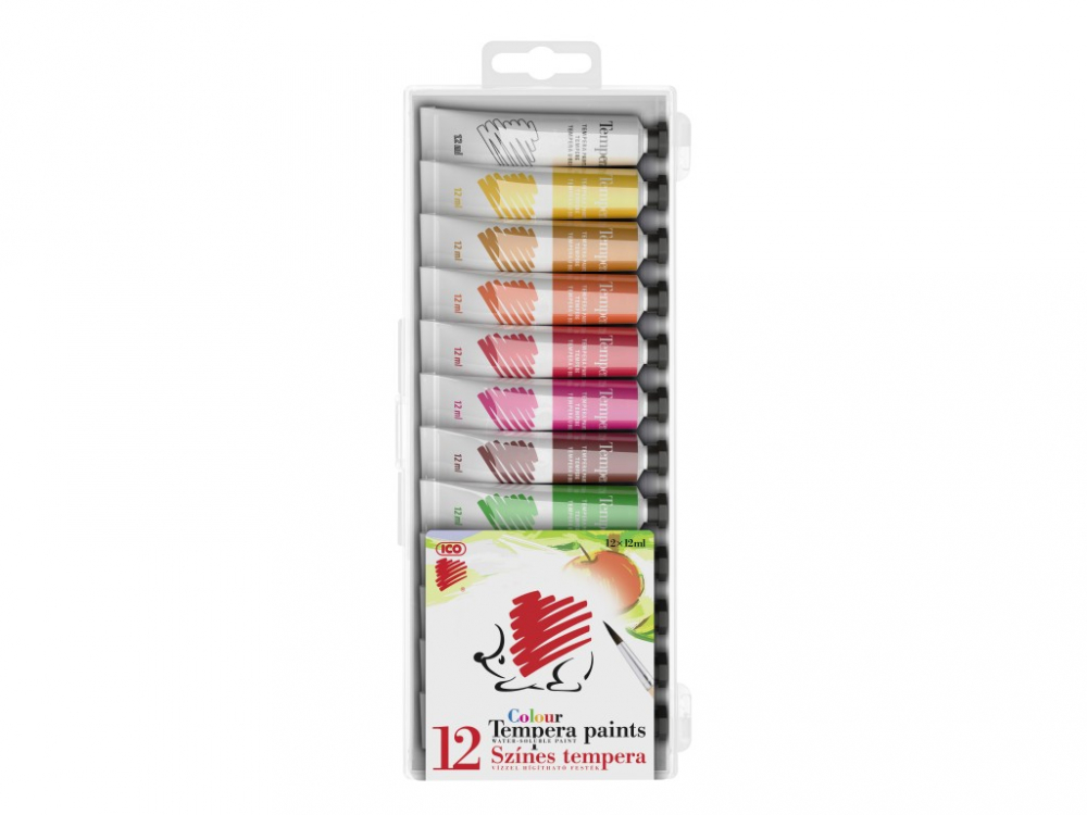 Acuarele tempera ICO Arici 12 ml 12 culori/set [1]