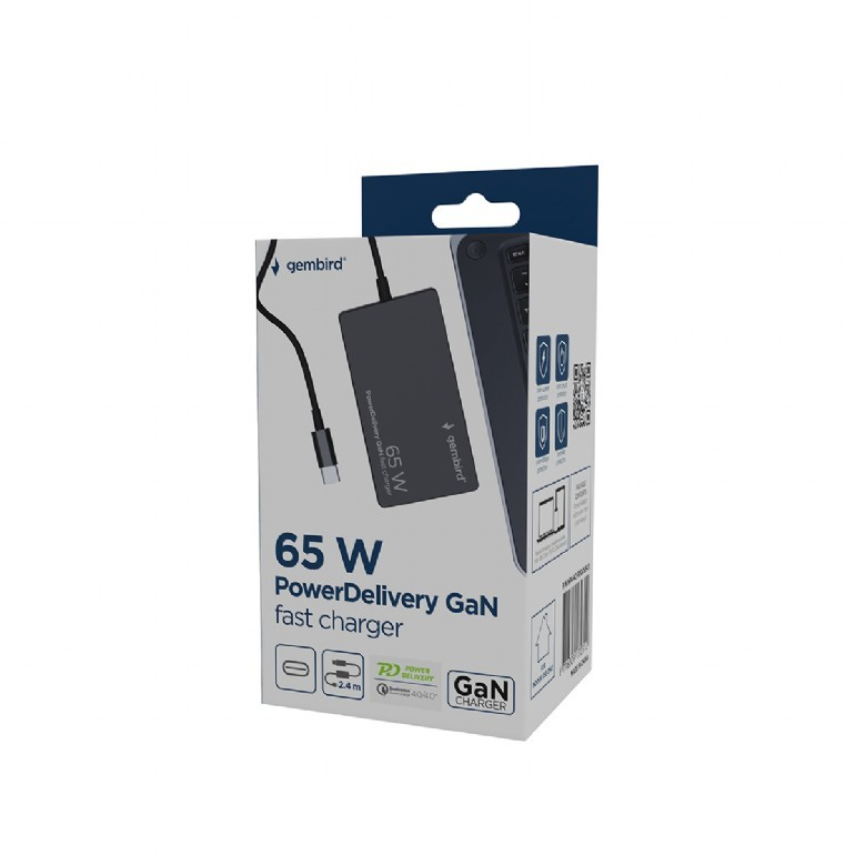 ALIMENTATOR Notebook Universal AC-DC , GEMBIRD , 65W - tensiuni 5V/9V/12V/15V/20V DC la 3.25 A max , protectie la supratensiuni , scurtcircuit , supraincalzire , supraincarcare , USB-C , negru [5]