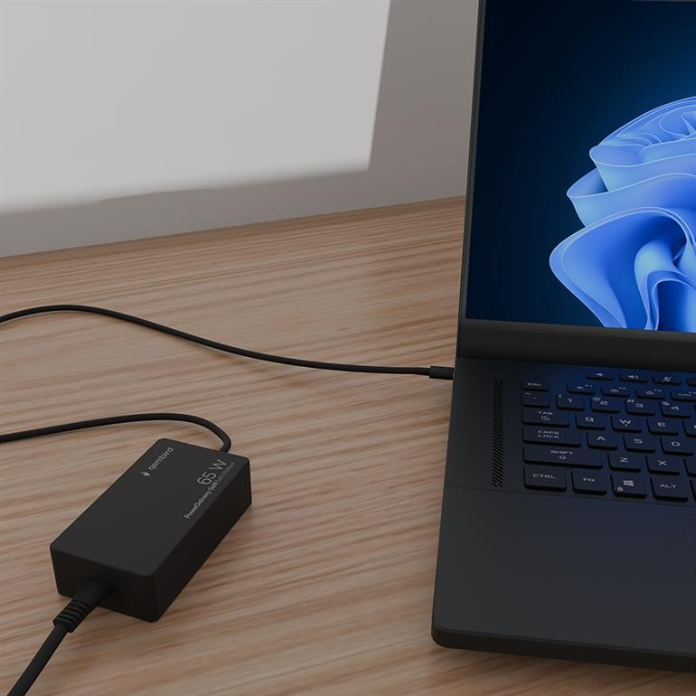 ALIMENTATOR Notebook Universal AC-DC , GEMBIRD , 65W - tensiuni 5V/9V/12V/15V/20V DC la 3.25 A max , protectie la supratensiuni , scurtcircuit , supraincalzire , supraincarcare , USB-C , negru [4]
