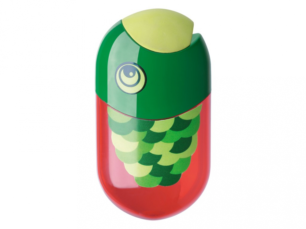 Ascutitoare plastic dubla cu container si radiera peste Faber-Castell [2]