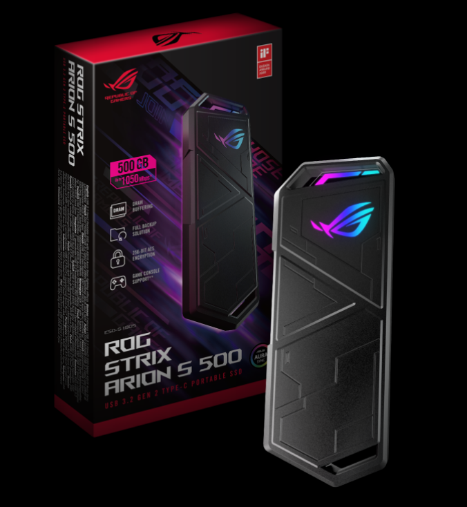 ASUS ROG Strix Arion S500 Portable SSD 500GB USB TYPE-C ,  Cod Produs: ESD-S1B05/BLK/G/AS// [5]