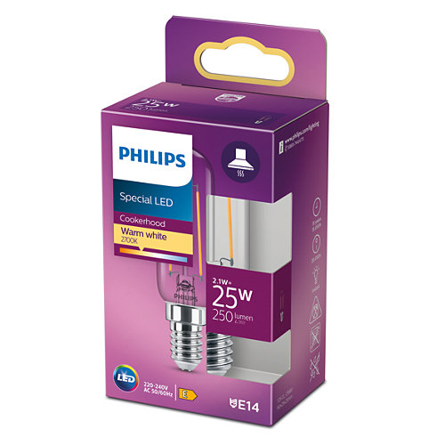BEC LED Philips , soclu E14 , putere 2.1W , forma tub , lumina alb calda , alimentare 220 - 240 V , Cod Produs: 8718699783334 [2]