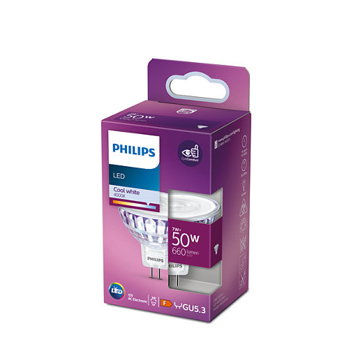 BEC LED Philips , soclu GU5.3 , putere 7W , forma spot , lumina alb rece , alimentare 220 - 240 V , Cod Produs: 8718699783907 [2]