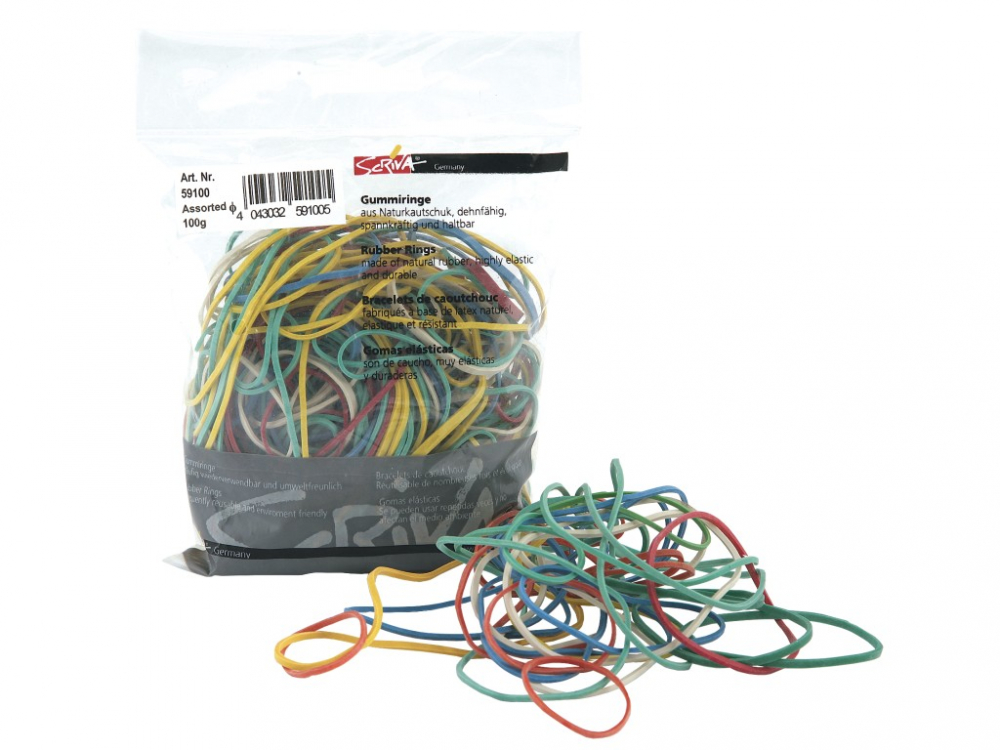 Benzi de cauciuc multicolore Forster 100 g/punga [1]