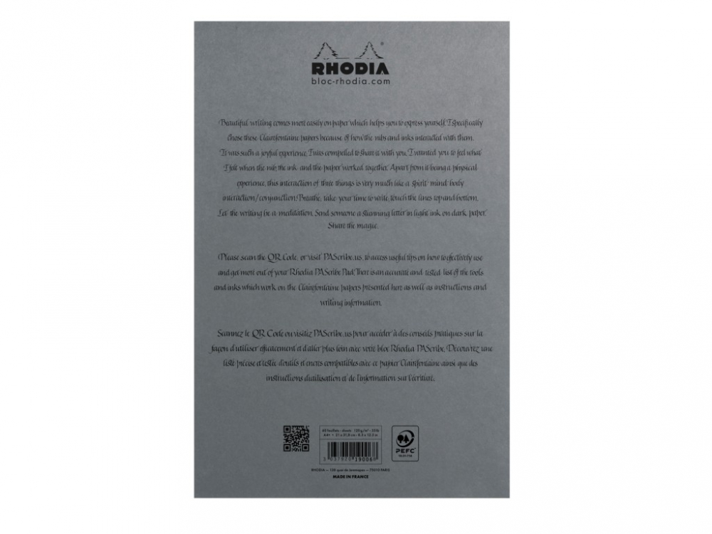 Bloc notes grafic A4+ (21 x 31,8 cm), 60 file, Rhodia PAScribe Maya [3]