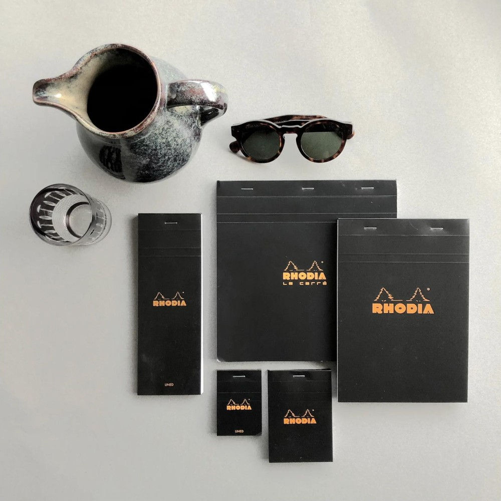 Blocnotes 8,5 x 12 cm, capsat, 80 file, N°12, Rhodia Basic, negru [5]
