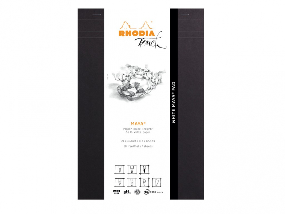 Blocnotes capsat, grafic, A4+ (21 x 31,8 cm), 50 file, portrait Rhodia Touch Layout [1]