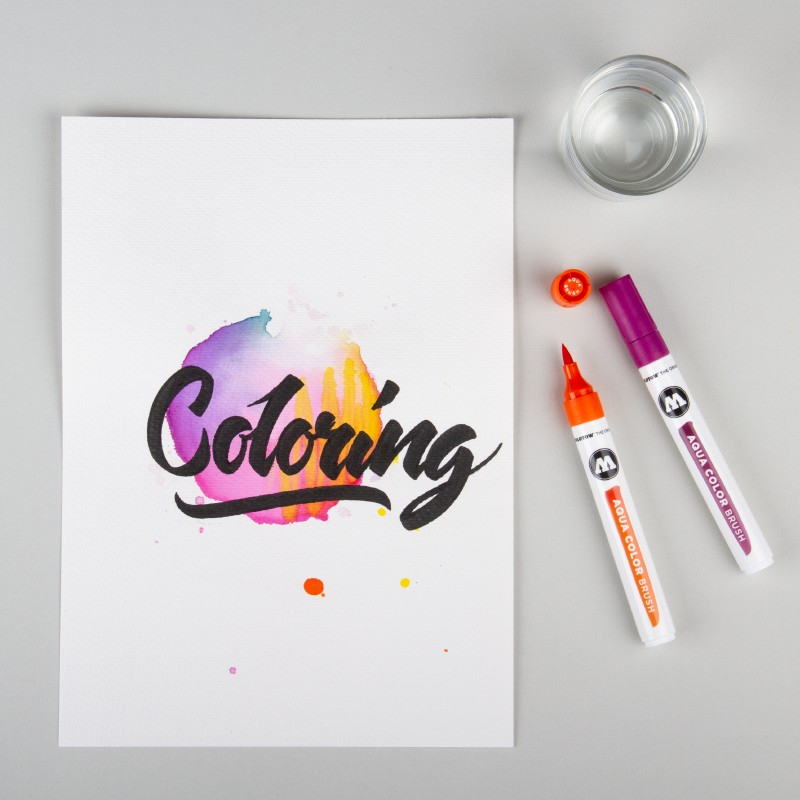 Brush Pen Molotow Aqua Color Basic1 12 buc/set [5]