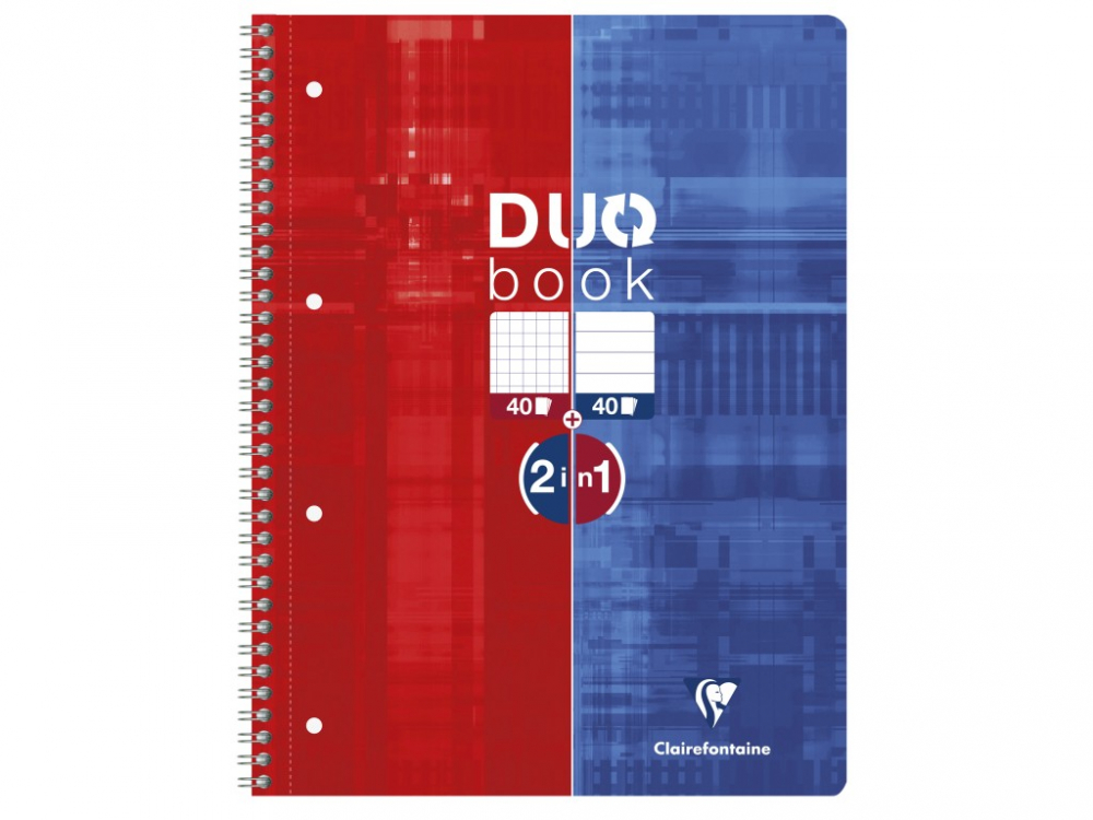 Caiet A4+ Duo, reversibil, cu spirala, 80 file, Clairefontaine [1]