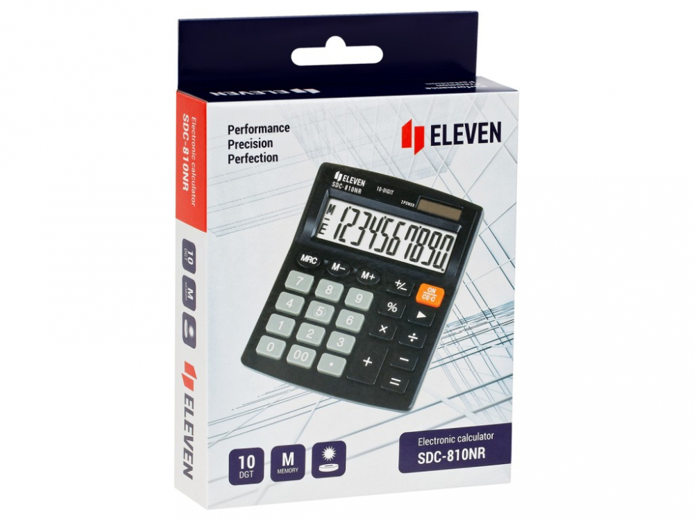 Calculator de birou 10 digiti, 124 x 102 x 25 mm, Eleven SDC-810NR [6]