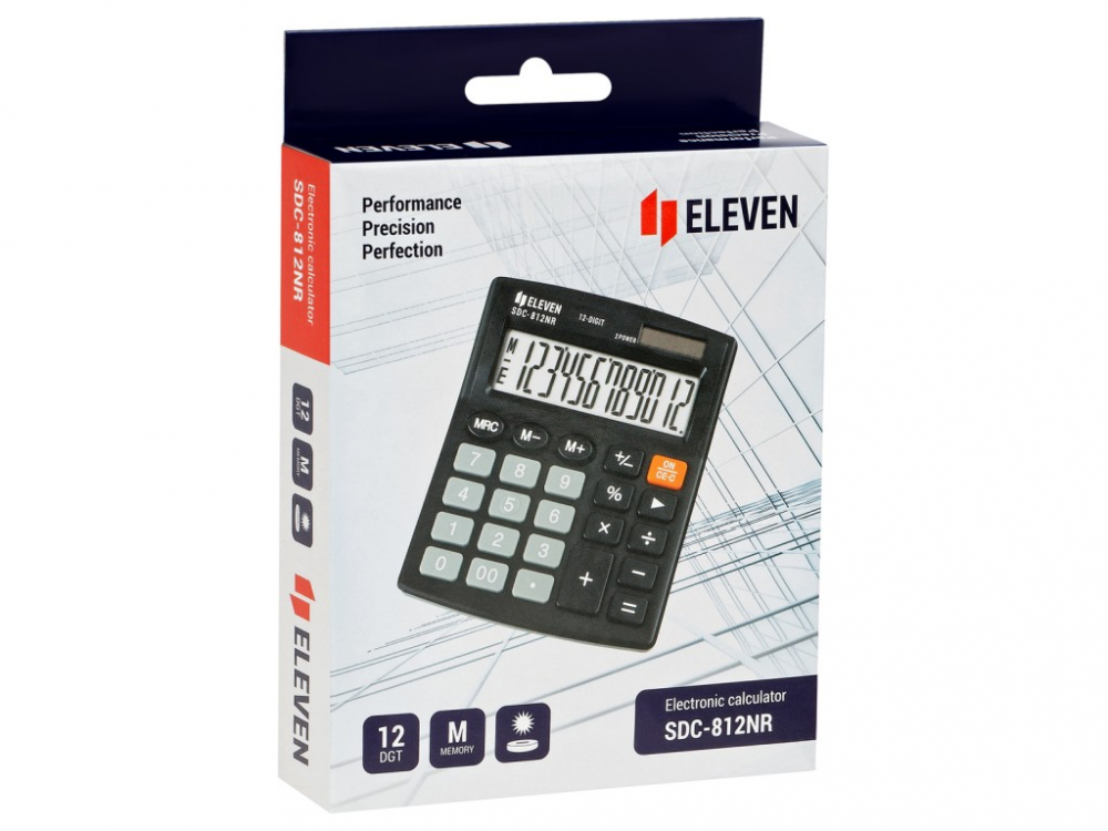 Calculator de birou 12 digiti, 124 x 102 x 25 mm, Eleven SDC-812NR [6]