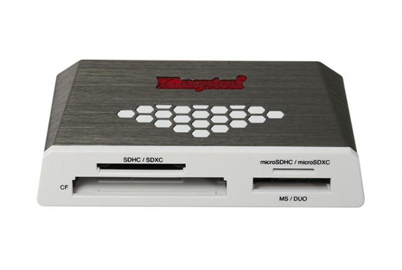 CARD READER extern KINGSTON ,  interfata USB 3.0 ,  citeste/scrie: SD ,  microSD ,  MS ,  CF; plastic ,  alb &amp; gri ,  Cod Produs: FCR-HS4 [2]
