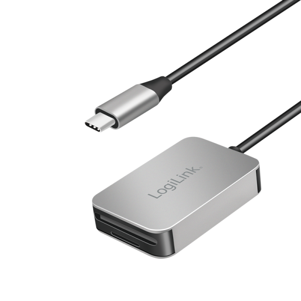 CARD READER extern LOGILINK ,  interfata USB Type C ,  citeste/scrie: SD / micro SD; aluminiu ,  gri ,  Cod Produs: CR0050 [2]