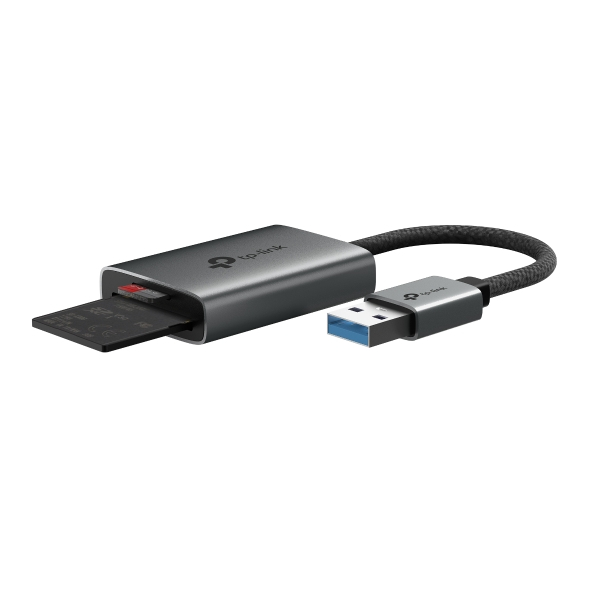 CARD READER extern TP-Link ,  interfata USB 3.0 ,  citeste/scrie: SD si microSD ,  suporta carduri maxim 1 TB ,  lungime cablu 15 cm ,  metalic ,  gri Cod Produs: UA430 [3]