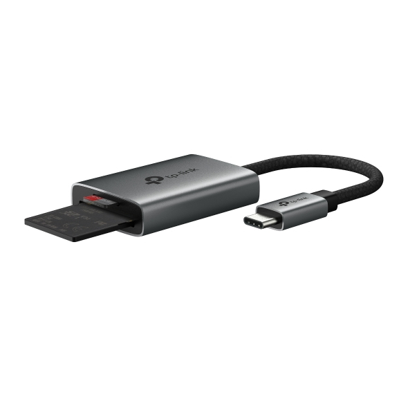 CARD READER extern TP-Link ,  interfata USB Type-C ,  citeste/scrie: SD si microSD ,  suporta carduri maxim 1 TB ,  lungime cablu 15 cm ,  metalic ,  gri Cod Produs: UA430C [3]