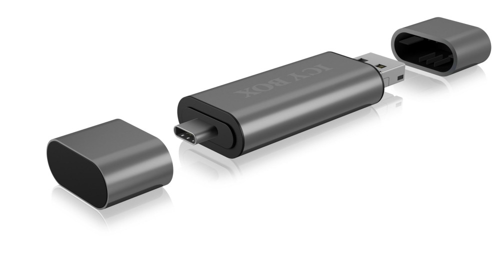 CARD Reader Icy Box interfata USB 2.0 ,  citeste/scrie: SD ,  microSD ,  adaptor USB Type-C&Micro-B ,  Cod Produs: IB-CR200-C [2]