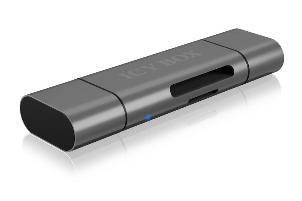 CARD Reader Icy Box interfata USB 2.0 ,  citeste/scrie: SD ,  microSD ,  adaptor USB Type-C&Micro-B ,  Cod Produs: IB-CR200-C [1]