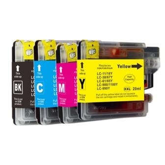 Cartus compatibil Bro LC1100 / LC980 XL C ink ; Culoare: cyan ; Numar Pagini: - [1]