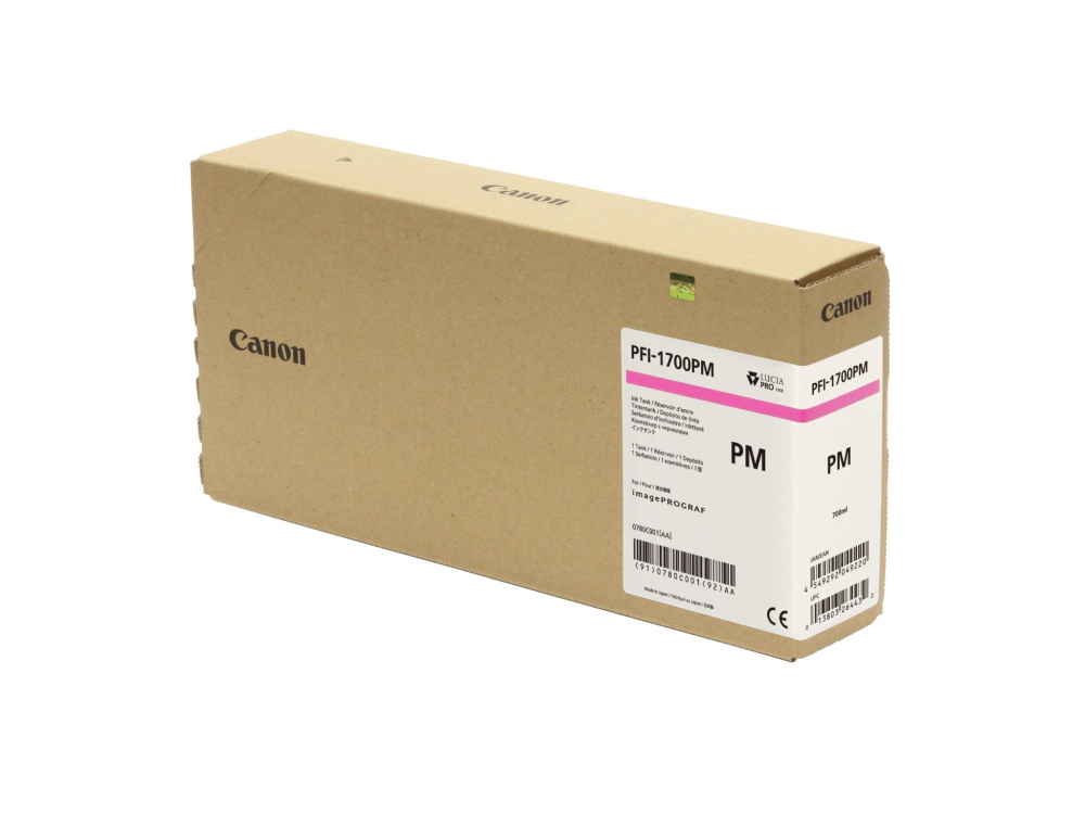 Cartus Original 0780C001AA Canon Photo Magenta PFI-1700, pentru iPF PRO-2000/4000/4000S/6000/6000S, 700ml,NOPP, "0780C001AA" [2]