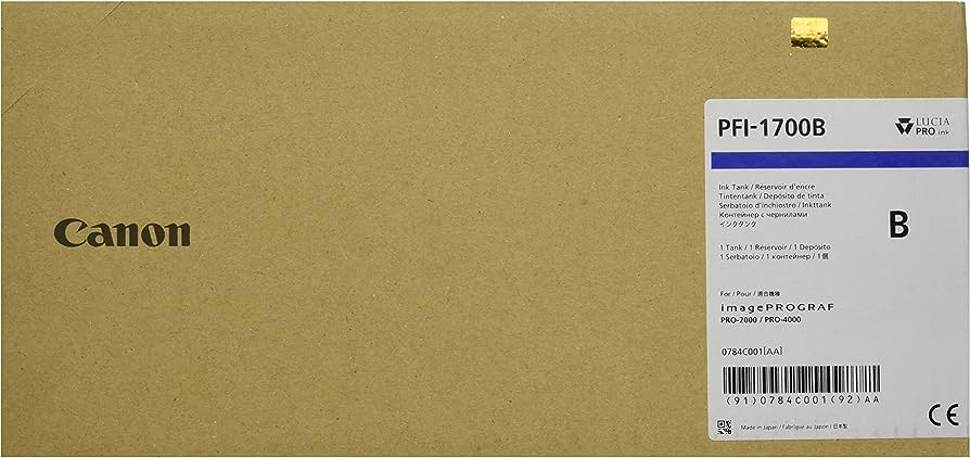 Cartus Original 0784C001AA Canon Blue, PFI-1700, pentru iPF PRO-2000/4000/4000S/6000/6000S, 700ml,NOPP, "0784C001AA" [2]