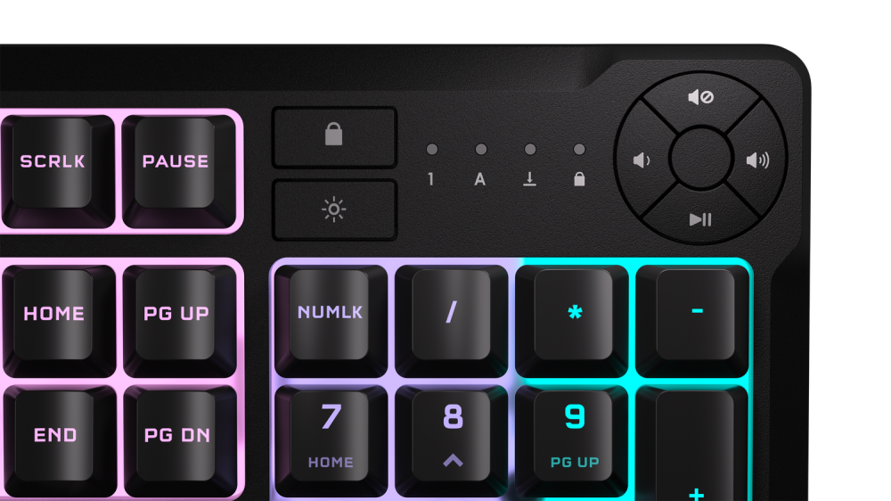 Corsair K55 CORE RGB ,  1.82m ,  10 zone RGB ,  Negru Cod Produs: CH-9226C65-NA [5]