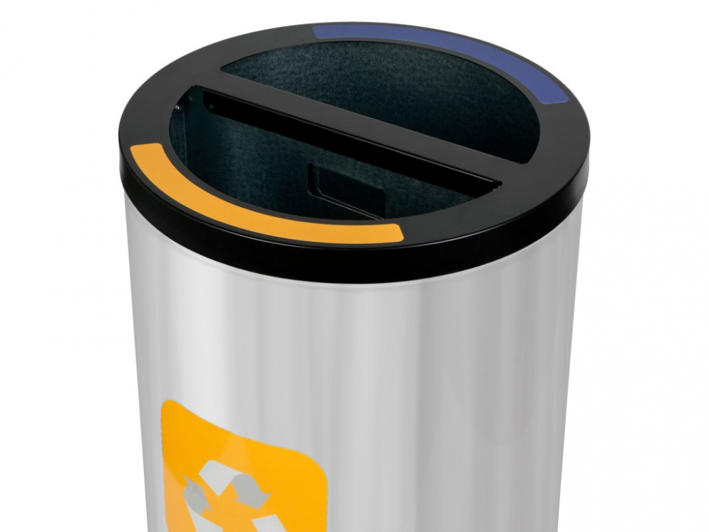 Cos inox colectare selectiva 2 compartimente cu galeata interioara , 2 x 30 L [5]