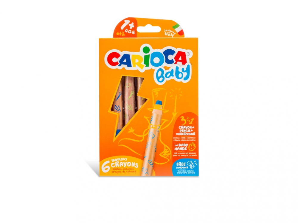 Creioane color 3 in 1 Baby 1+ Carioca, 6/set [1]