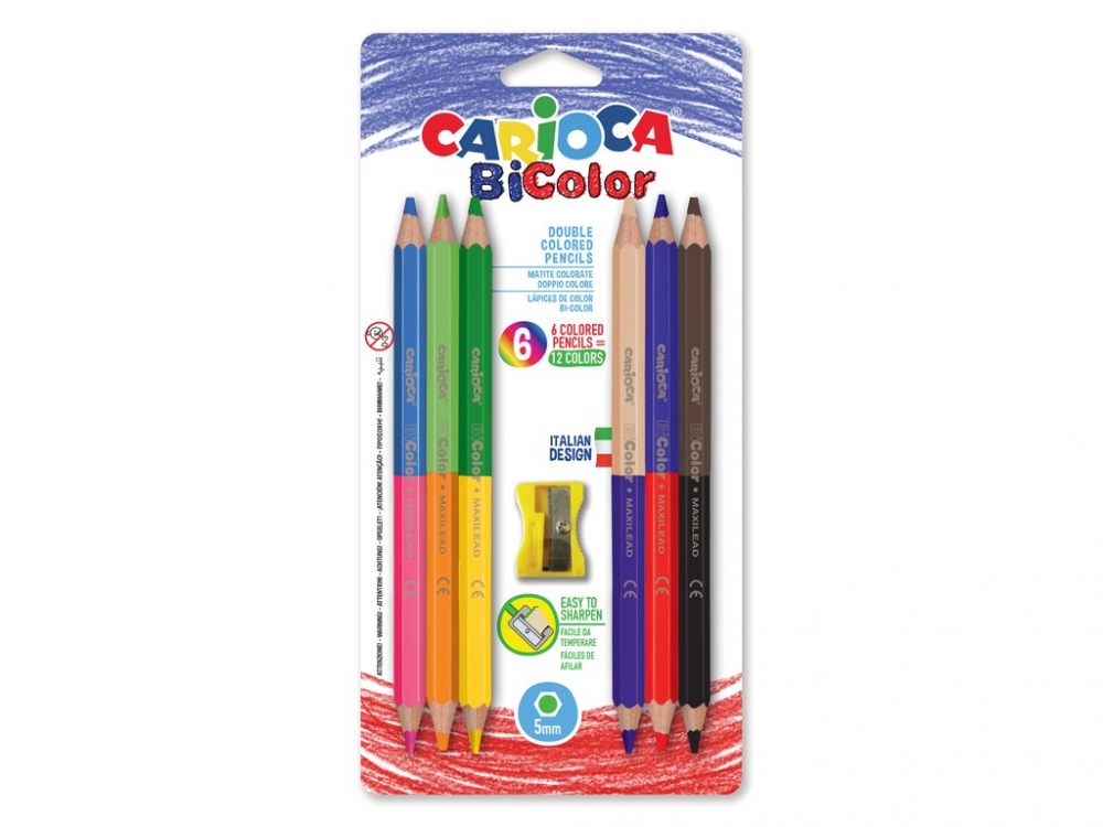 Creioane color Bi-Color Carioca 6/set [1]