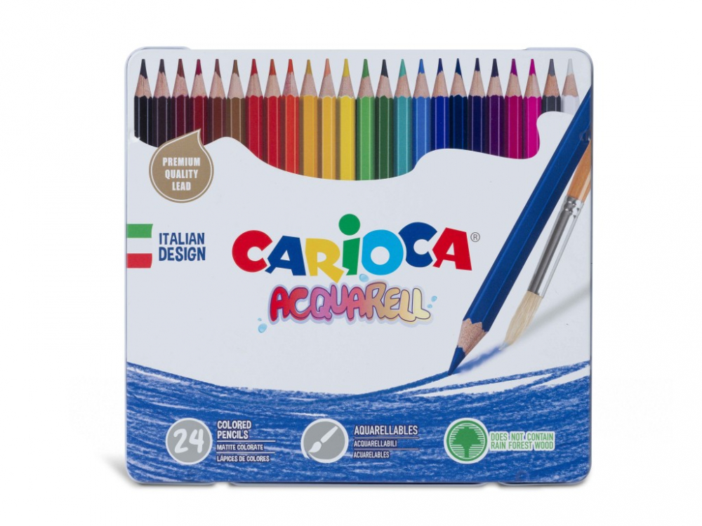 Creioane colorate Carioca Aquarell 24/cutie metalica [1]