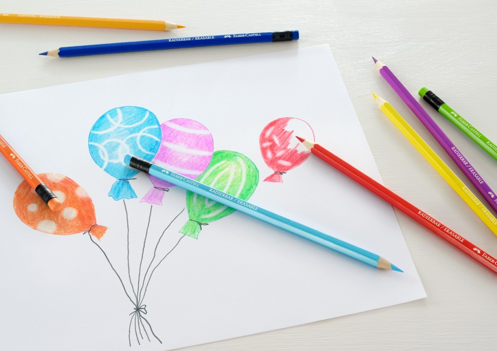 Creioane colorate hexagonale cu guma eco Faber-Castell 12 culori/set [3]