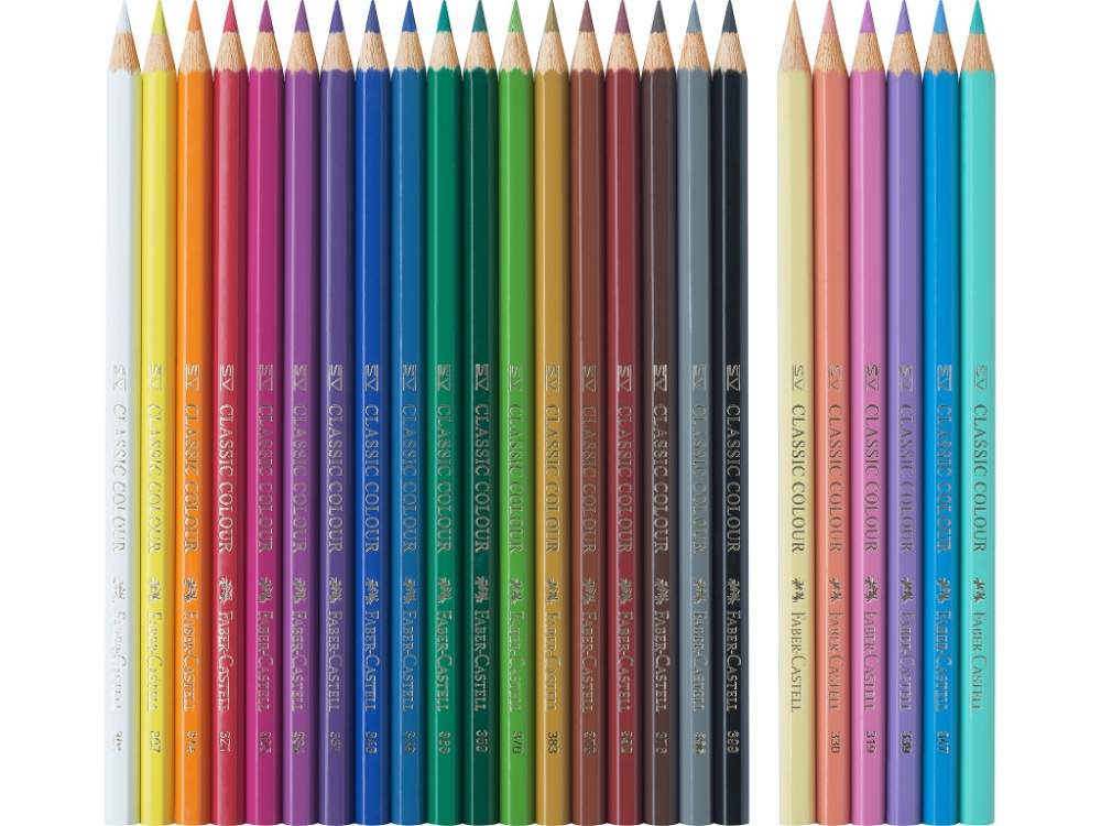 Creioane colorate hexagonale unicorni Faber-Castell 18 + 6 culori /set [2]