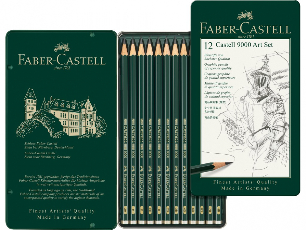 Creion grafit hexagonal Arta Castell 9000 Faber-Castell 12 buc/set [2]