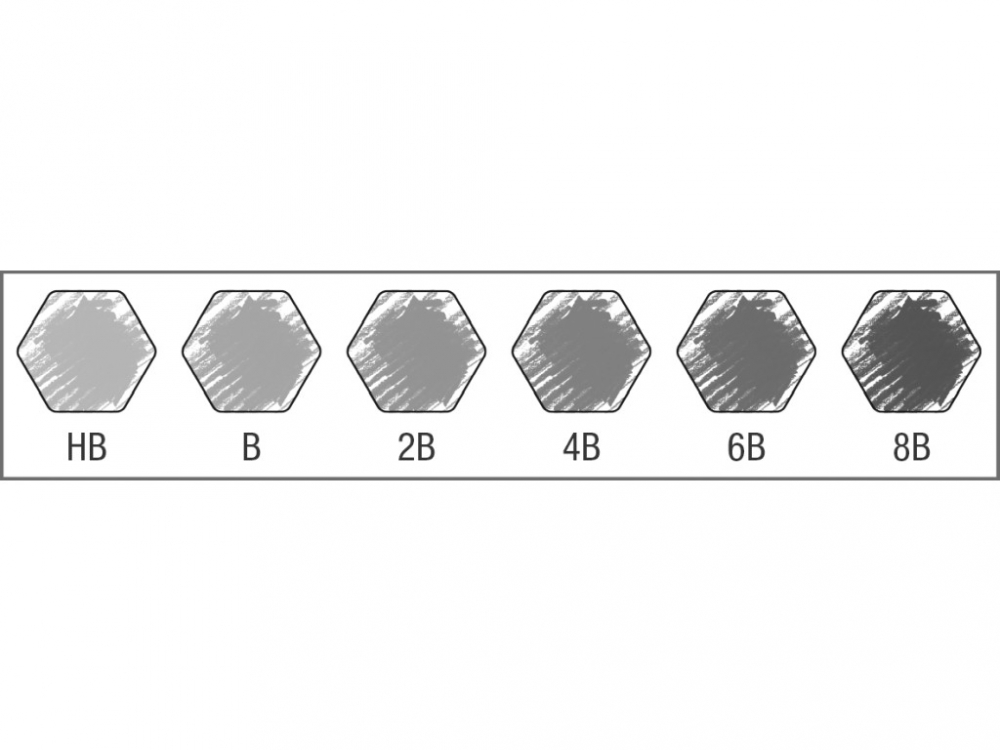 Creion grafit hexagonal Castell 9000 Faber-Castell 6 buc/set [4]
