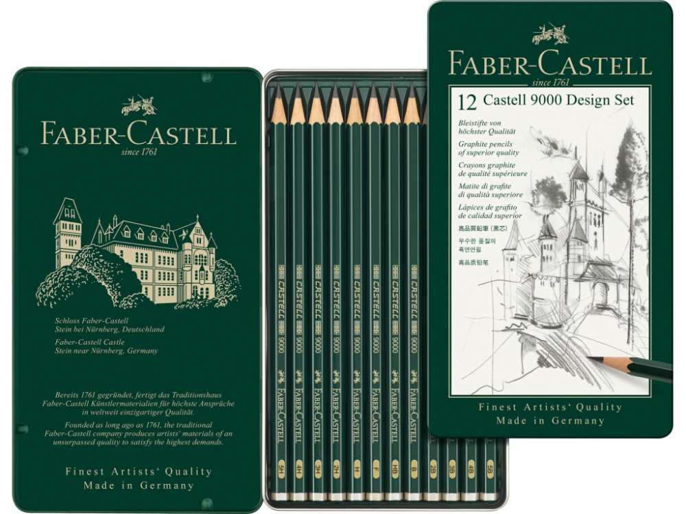 Creion grafit hexagonal Design Castell 9000 Faber-Castell 12 buc/set [2]
