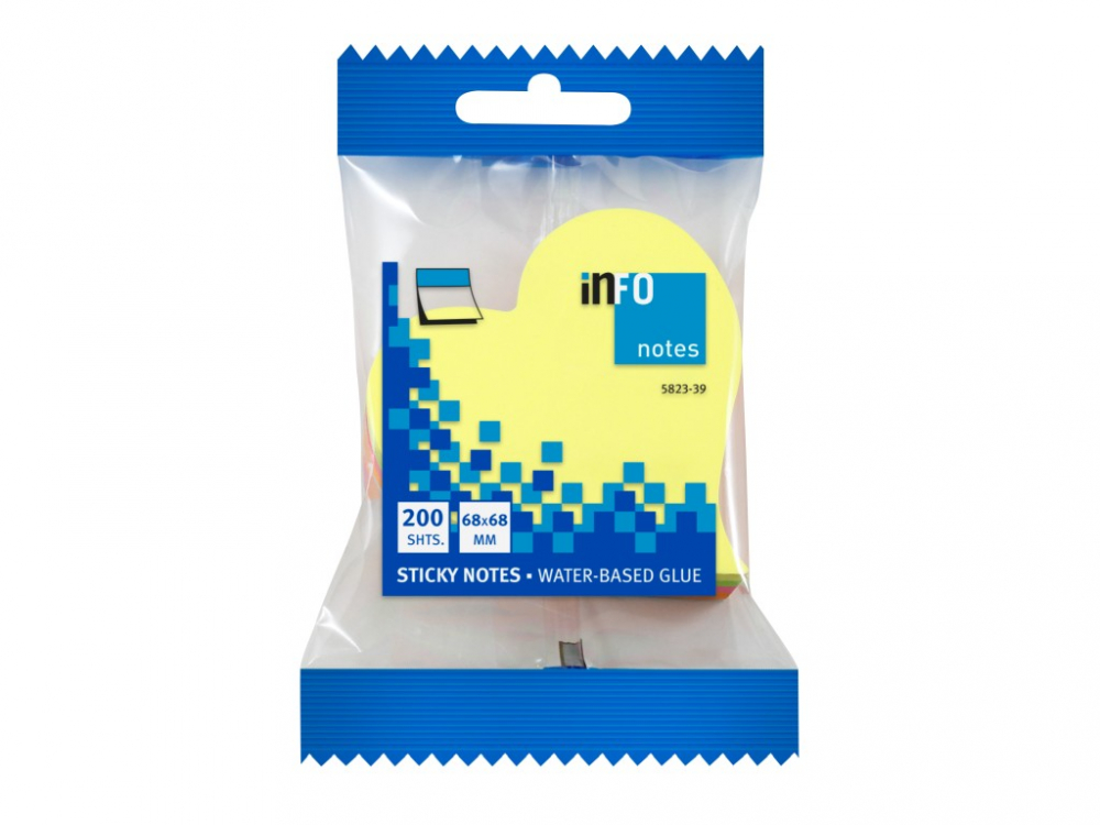 Cub notite adezive 70 x 70 mm forma 200 file Info Notes [1]