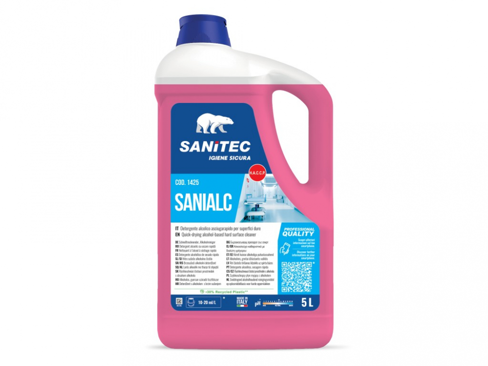 Detergent pardoseli pe baza de alcool cu uscare rapida 5000 ml Sanialc [1]