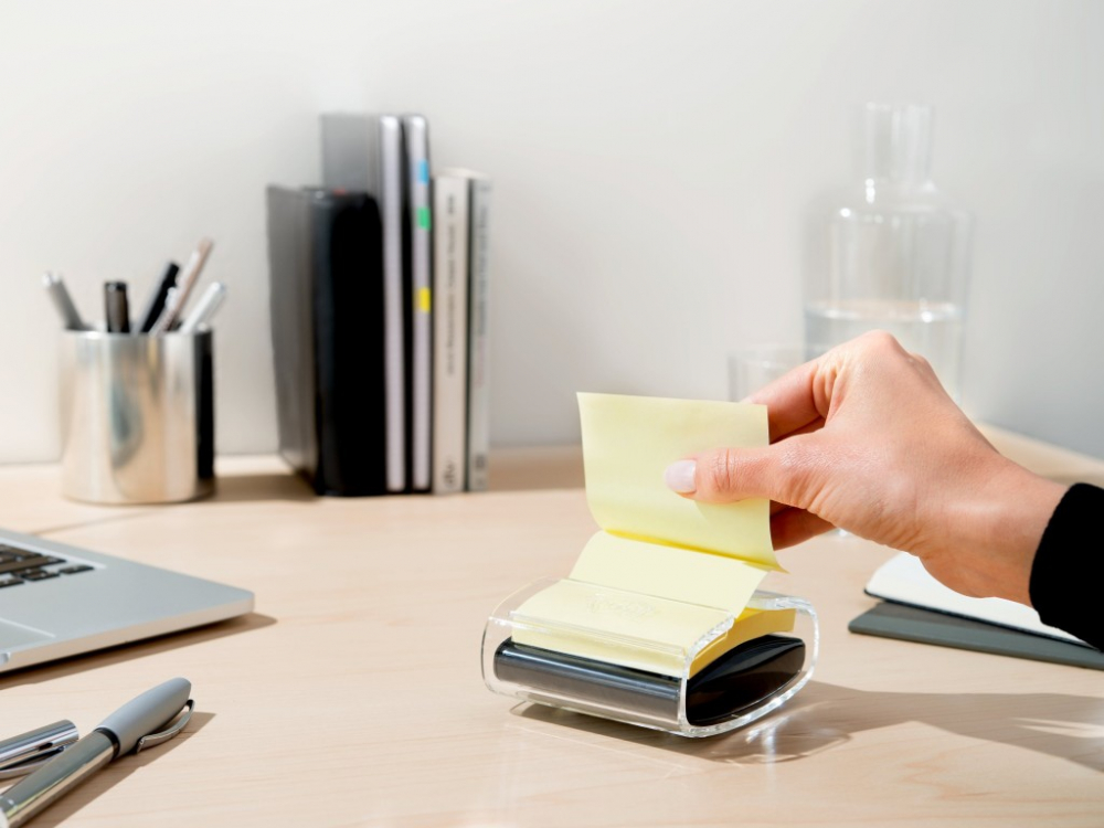 Dispenser cu notite adezive Super Sticky™ Z PRO, 76 x 76 mm, 90 file, Post-it 3M [2]