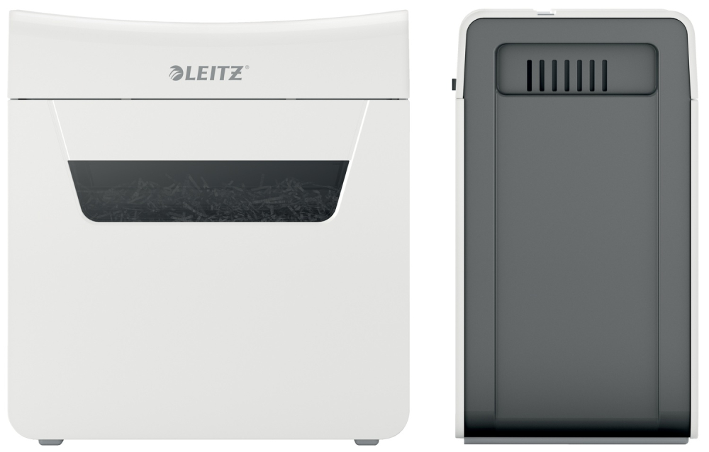 Distrugator manual documente Leitz IQ Protect 6X  ,  6 coli ,  P4 ,  cross-cut (tip confeti) ,  cos 10 litri ,  alb ,  Leitz Cod Produs: 80900000 [12]