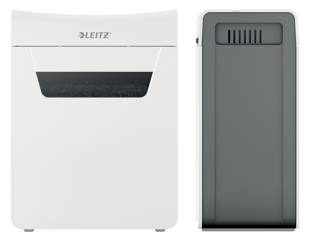 Distrugator manual documente Leitz IQ Protect 8X  ,  8 coli ,  P4 ,  cross-cut (tip confeti) ,  cos 14 litri ,  alb ,  Leitz Cod Produs: 80910000 [11]