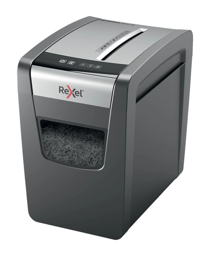 Distrugator manual documente MOMENTUM subtire X410-SL ,  10 coli ,  P4 ,  cross-cut (tip confeti) Rexel Cod Produs: 2104573EU [2]