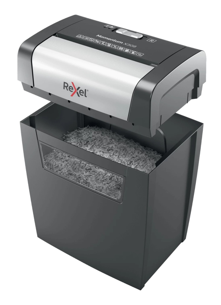 Distrugator manual documente MOMENTUM X308, 8 coli, P3, cross-cut (tip confeti) Rexel Cod Produs: 2104570EU [3]