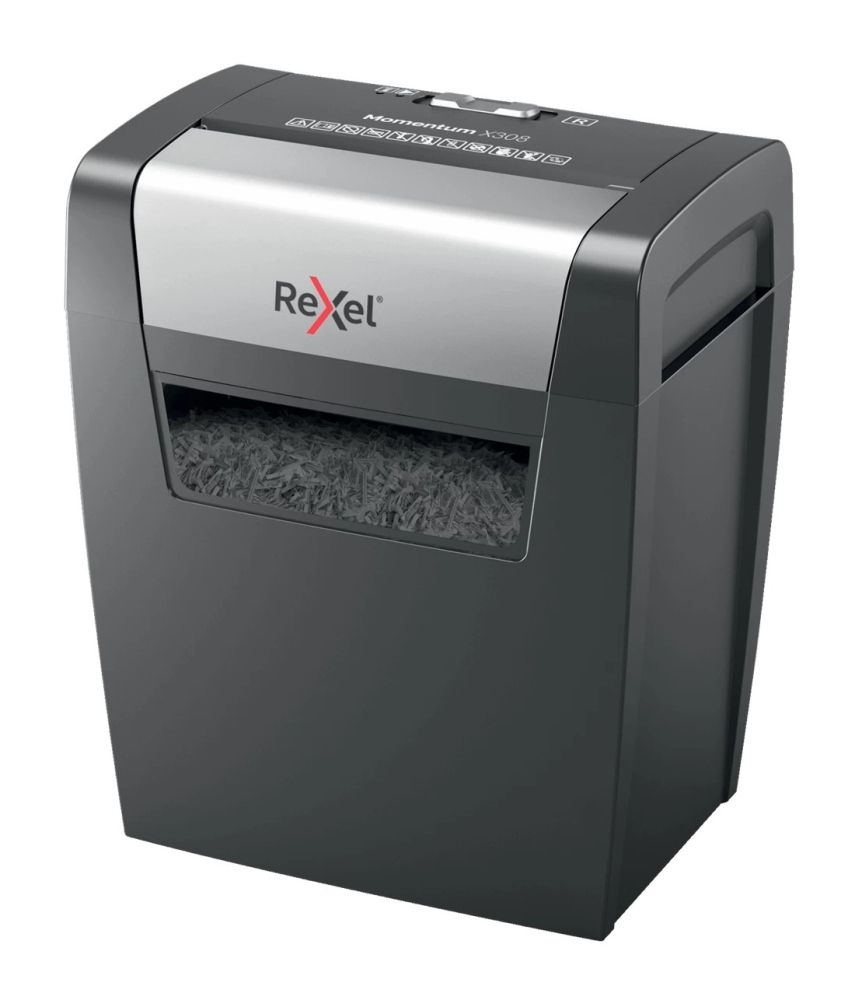 Distrugator manual documente MOMENTUM X308, 8 coli, P3, cross-cut (tip confeti) Rexel Cod Produs: 2104570EU [2]