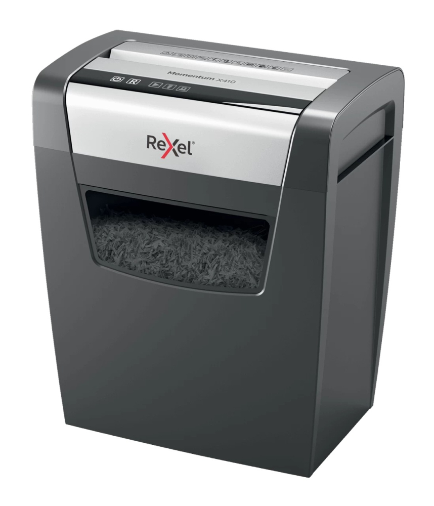 Distrugator manual documente MOMENTUM X410 ,  10 coli ,  P4 ,  cross-cut (tip confeti) Rexel Cod Produs: 2104571EU [2]